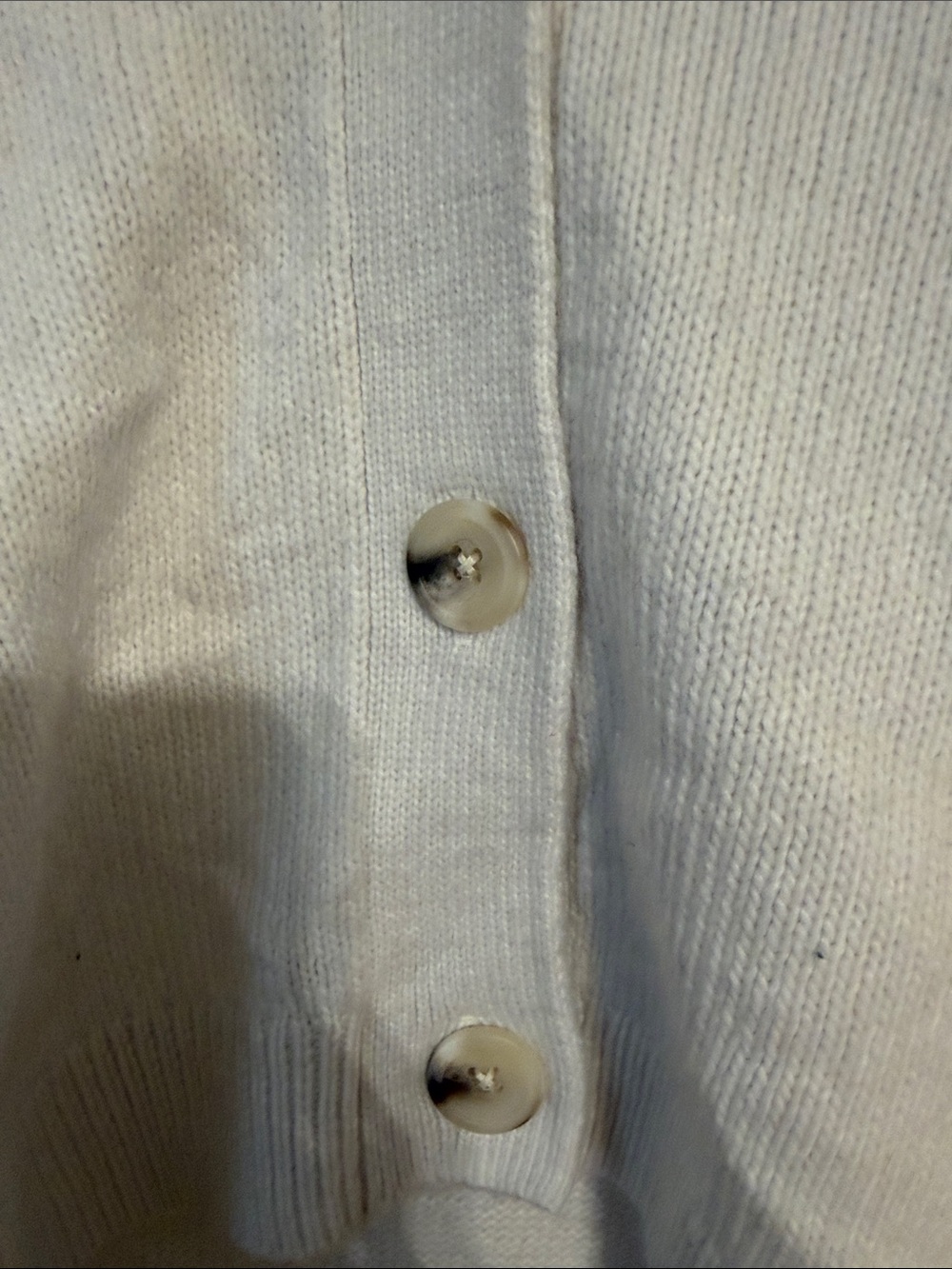 Women’s V-Neck Cream Button over sized super soft Cardigan Sweater - Picture 2 of 5